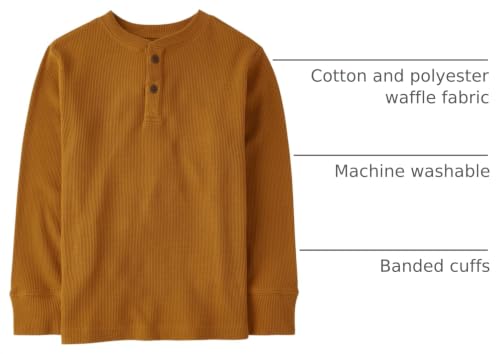 Image of The Children's Place boys Long Sleeve Thermal Henley Shirt