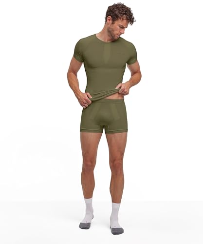 Falke Herren Baselayer-Unterwäsche Warm M Bx Funktionsmaterial schnelltrocknend 1 Stück, Grün Herb 7754, S – Ansicht 4