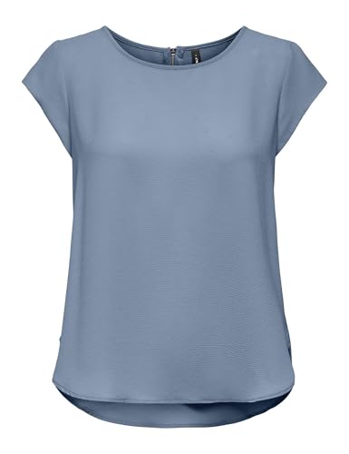 ONLY Onlvic S/S Solid Top Noos Ptm, T-Shirt Donna, Soft Chambray, 44