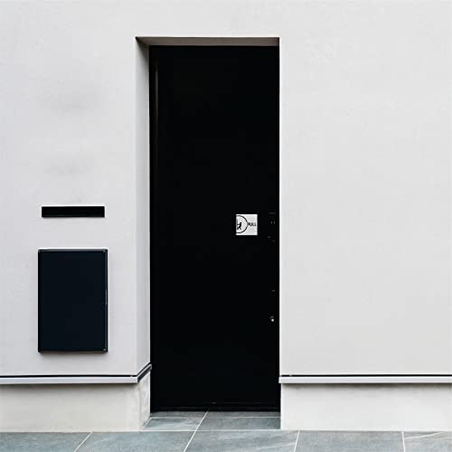 Vertical Root Inc Push Pull Door Signage/Sticker -Premium Brush Silver Acrylic Sign 6*6 Inch Durable and Easy to mount 3M Self-Adhesive Tape. Ideal for Office, Shop, Hotel, Cafes and Commercial spaces