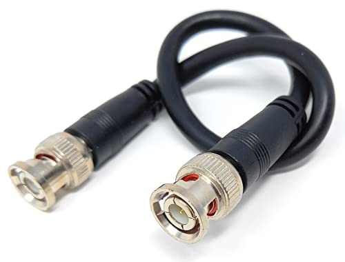 DRUT 25cm short BNC to BNC Cable Lead, Coaxial RG59/RG59U 75ohm for CCTV Video Camera Male to Male Plugs 0.8ft - Image 2