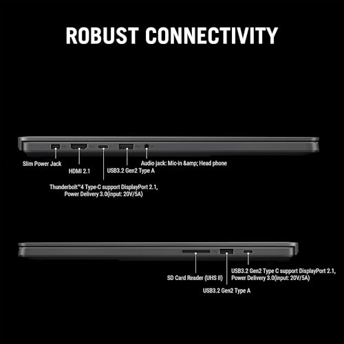 MESH Computers ASUS ROG Zephyrus G16 GU605 16-inch 2.5K 240Hz OLED Gaming Laptop (Intel Core Ultra 9 285H, 32GB LPDDR5X RAM, 2TB SSD, NVIDIA GeForce RTX 5080 16GB GDDR7, Wi-Fi 7, Windows 11 Home) - Image 6