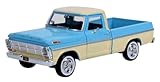 1969 F-100 Pickup Truck Light Blue and Cream Timeless Legends Series 1/24 Diecast Model Car by Motormax 79315LTBL