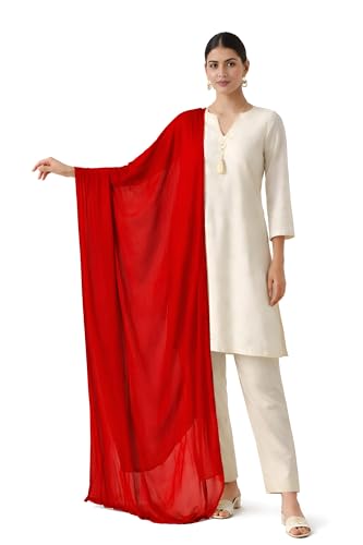Image of MYRAH Chiffon Solid Casual Daily Use Dupatta For Women's & Girls Length - 2.50 Meter