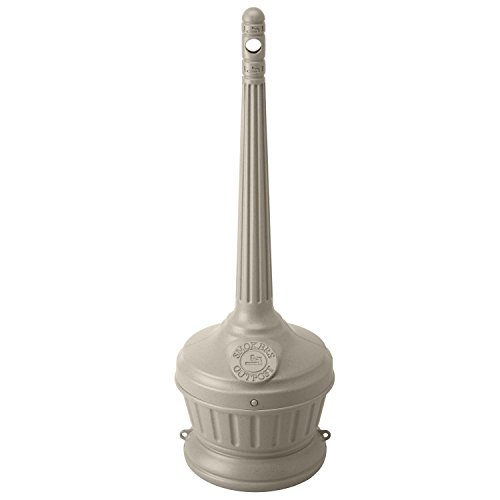Commercial Zone Outdoor Patio Seated Ashtray, Beige
