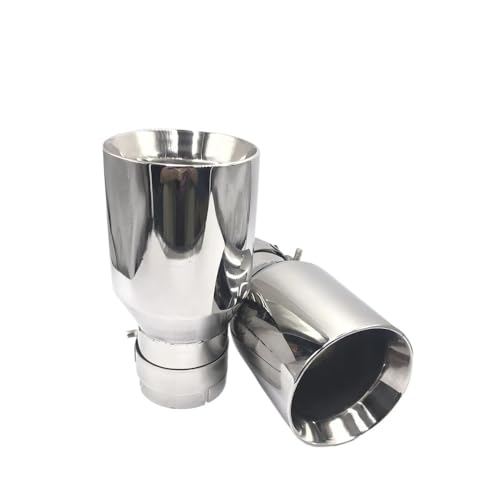 Silenciador escape universal de acero inoxidable para coche de 1 pieza con borde cromado