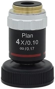 Lab Microscope Accessories 4X10X40X100X Plan Infinity Achromatic Microscope Objective(4X)