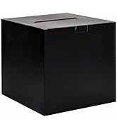 SietDESEO Black Card Box for Party 9.8" x 9.8" Large Gift Card Box Holder for Wedding Reception B...