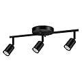 BoostArea 3 Light Track Lighting Fixtures Ceiling, 12W LED Track Lighting, Black Track Lighting Fixtures with Acrylic Bubble Lampshade, 2700K Lighting, Ceiling Spot Lighting for Kitchen, Bathroom