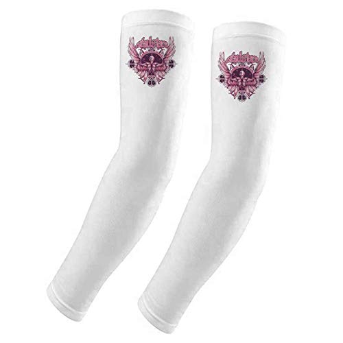 Manchons de bras protection UV motif graffitis de rose et crâne parfaits pour le cyclisme