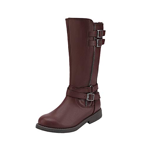 DREAM PAIRS Girls Knee High Fashion Riding Boots for Toddler/Little Kid/Big Kid 10 Toddler Black