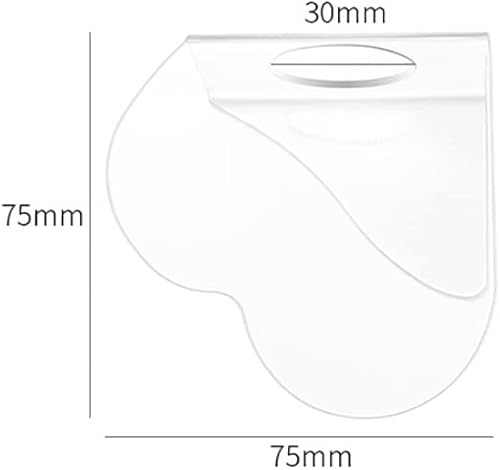 GSHLLO 2 Pcs Clear Acrylic Nail Art Palettes Heart Cosmetic Makeup Palette Makeup Mixing Tray Hand Mixing Palette Cosmetic Palette Mixer