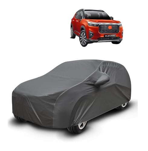 Image of Auto Hub Waterproof Car Cover Compatible with Elevate Car Cover with Mirror Pockets and Soft Cotton Lining,Waterproof Car Body Cover, Grey