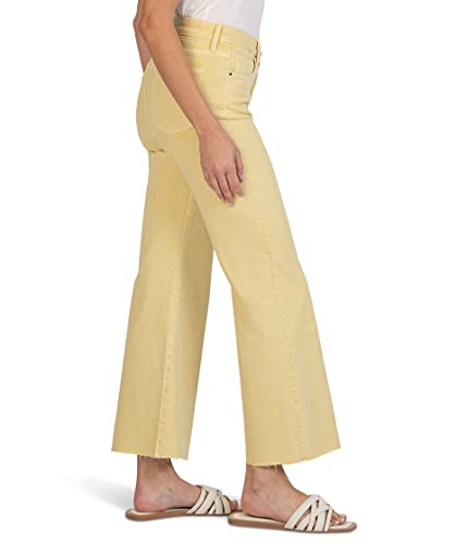 Kut From The Kloth Meg High-Rise Lemon Wide Leg Jeans For Women – Pull-On Style – 5 Pockets – Cropped Length Lemon 10 One Size #TOP1