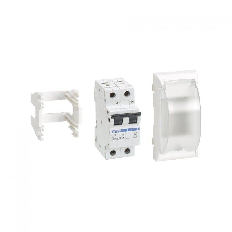 Placa con magnetotérmico 10A BL interruptor térmico empotrable blanco monobloc