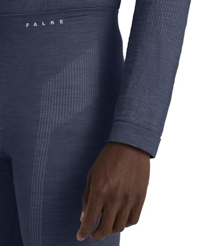 FALKE Herren Baselayer-Hose Wool-Tech Long M Ti Wolle Funktionsmaterial schnelltrocknend 1 Stück, Blau Capitain 6751, XXL – Ansicht 6