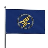 Flag of the United States Department of Health and Human Services Flag 4x6 FT Outdoor Banner Heavy Duty Durable Decoration Patio Lawn Decor Flags