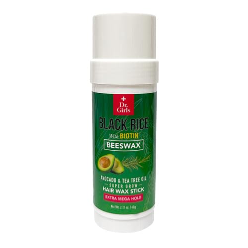 Rice Water Extra Mega Hold Hair Beeswax Stick 2.11oz/ 60g (Pomegranate & Honey)