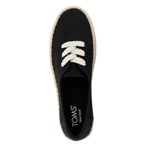 TOMS Women\'s, Valencia Lace-Up Espadrille Black