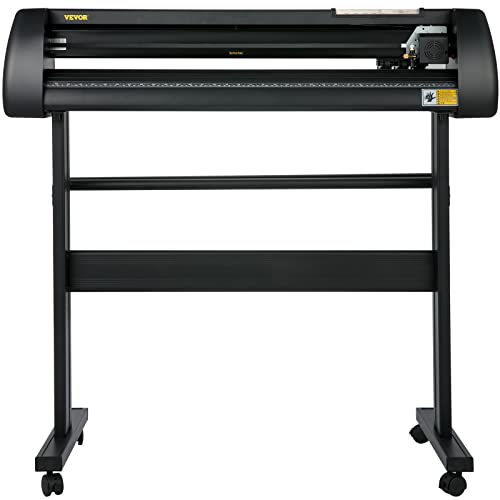 VEVOR Vinyl-Schneidemaschine, 870 mm Papierzufuhr-Schneideplotter-Paket, Vinyldrucker mit Einstellbarer Kraft und Geschwindigkeit, Windows-kompatibles Schilderherstellungsset mit Signmaster-Software