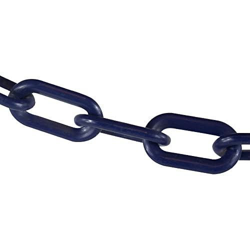 Mr. Chain Plastic Barrier Chain, Cobalt Blue, 2-Inch Link Diameter, 25-Foot Length (50066-25)