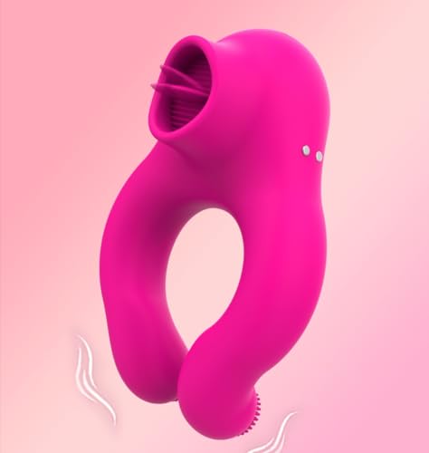 Anillo vibrador con forma de lengua de silicona médica premium 2