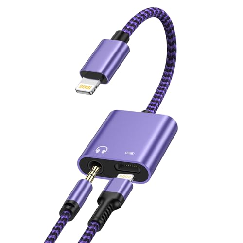 Haoano 2in1 iPhone CzϊA_v^[ [dƉy Hi-Fi CzWbN Lightning-3.5mm ϊP[u CgjO CzϊA_v^ }[d/yĐ ϋviC iPhone14/13/1