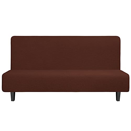 Image of Easy-Going Stretch Large Futon Slipcover Armless Futon Cover Coffee
