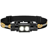 Éclairage haute intensité : cette lampe frontale dispose de deux LED puissantes qui fournissent une luminosité maximale de 1000 lumens, idéale pour un éclairage puissant et étendu lors des activités de plein air nocturnes et des tâches exigeantes.