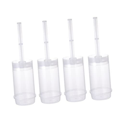 Cabilock 10pcs Pushable Cake Holders Rainbow Cake Pusher Reusable Plastic Containers with Lids Desserts and Treats