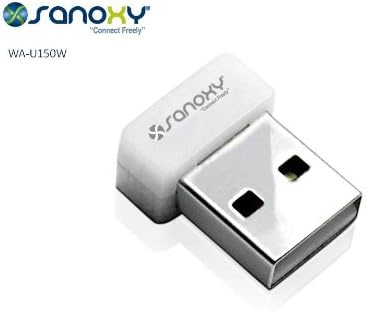 SANOXY Ultra Mini Wireless USB 2.0 Nano Network Adapter Dongle for Desktop PC and Laptop - Mini-USB Wireless-Wifi-Adapter, 802.11n up to 150Mbps Wireless AP for internet sharing-Compatible for MAC OS, Windows7, Linux and Android