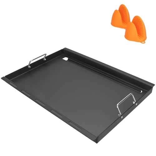 Full-Size Griddle Inserts for Nexgrill Home Depot 4 Burner & 5 Burner Grills 720-0830H 720-0830X 720-0888 720-0888N, Flat Top Griddle with Silicone Handles for Nexgrill 5 Burner 720-0882A 720-0882S