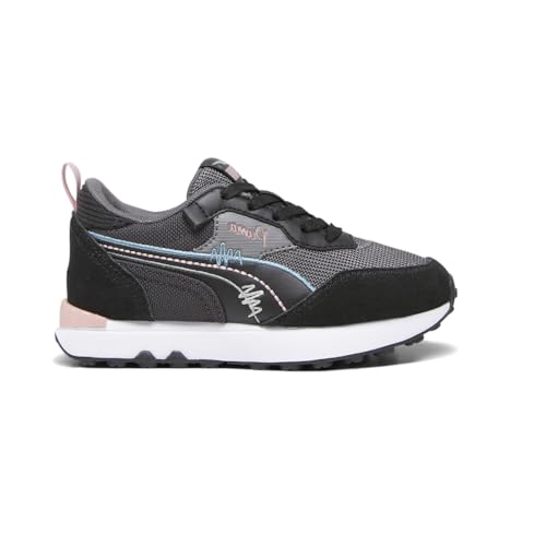 PUMA Kids Girls Rider Fv Sweater Wthr Lace Up Sneakers Shoes Casual - Black, Grey - Size 1.5 M