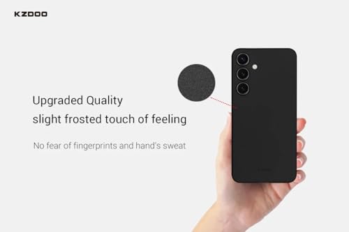 Image of K-Doo Air Skin Ultra Slim Case 0.3mm Thickness Full Covered Super Thin Mobile Back Cover for Samsung Galaxy S25 Ultra 5G (Black)