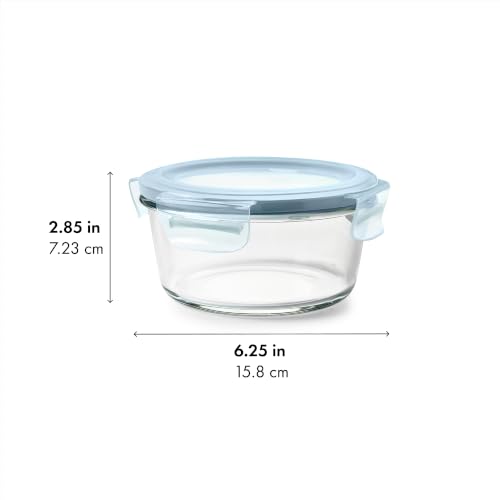 OXO Good Grips Smart Seal 2-Cup Glass Food Storage Container - Arctic Blue by OXO - Used condition - Image 6