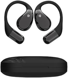 Open-Ear Headphones, Bluetooth 6.0 Wireless Earbuds Powerful Sound, 40H Open Ear Earbuds with ENC Mic, Adjustable Ear Hooks/IP7 Waterproof/Ultra-Comfort Earphones for Workouts/Running, Light Black