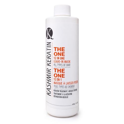 Kashmir Keratin THE ONE Leave In Conditioner 12-in-1 Hair Treatment Spray (8 Fl Oz) detangles, Smooths Frizz, Adds Shine & Hydration for Dry Damaged Hair, Lightweight Keratin Care for All Hair Types