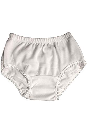 Tip Top Kids U4508 Girls White Cotton Ruffle Underwear