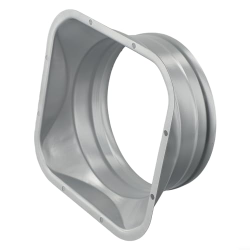 Conector de conducto de aire Brida Conector de tubo cuadrado de metal a interfaz redonda Conducto de aire Brida de tubo recto para calefacción, refrigeración ventilación y aire acondicionado (150 mm)