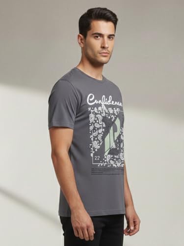 Image of Dollar Men's Pack of 1 Printed Non Zipper Round Neck T-Shirt