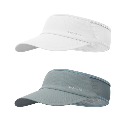 Image of Sport Sun Visor Hat for Women Men - Lightweight Stretchy Polyester Spandex Quick Dry Sweatband Wrinkle Resistant