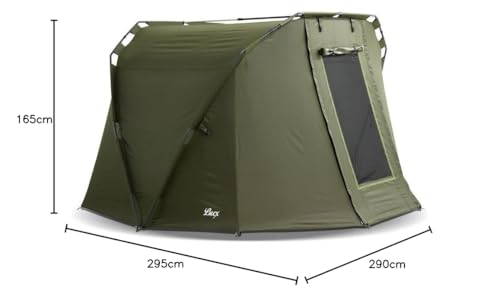 Lucx Caracal Bivvy + Winterskin 1 bis 2 Mann Angelzelt + Überwurf 2 Personen Karpfenzelt + Overwrap Angler Zelt Carp Dome + Skin 10.000mm Wassersäule