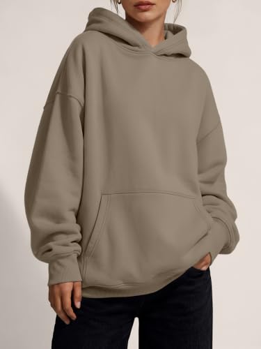 Image of Trendy Queen Women Oversized Hoodies Fall Outfits | Gentle Skin Feel, Aesthetic Drop Shoulder, Large Kangaroo Pocket, Seamless Daily Outfit Match