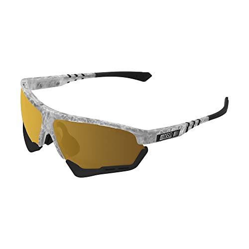 Scicon Deportes Aerocomfort SCN-PP - Gafas de sol deportivas XL (blanco congelado/bronce)