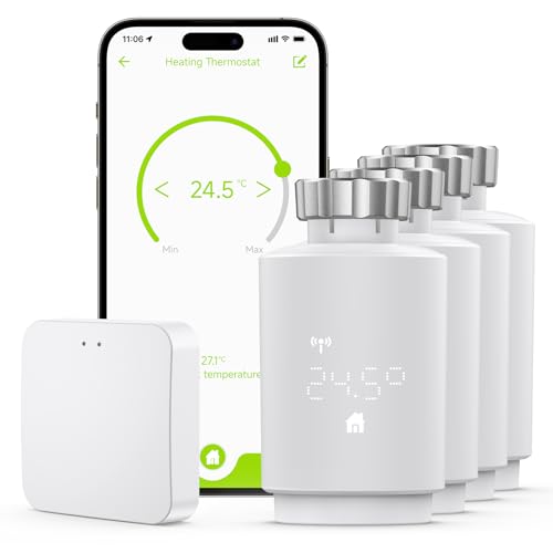 Maxcio Zigbee Valvole Termostatiche WiFi con Gateway Zigbee,...