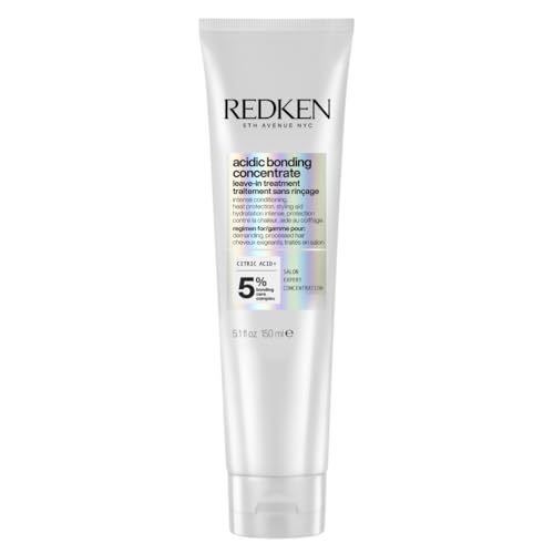 Redken, Tratamiento sin sclarado Profesional, Leave-in, Acción reparadora, Hidrata y protege, Cabello más fuerte y sedoso, Para todo tipo de cabello dañado, Acidic Bonding Concentrate (ABC), 150 ml.