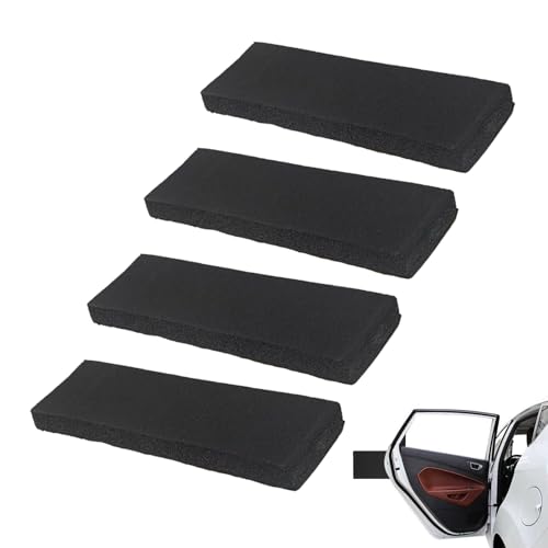 Protector de puerta de garaje (4 unidades) – Tiras autoadhesivas de protección de pared para coche | parachoques resistente a arañazos y golpes | Seguridad de aparcamiento para garaje estrecho (negro)