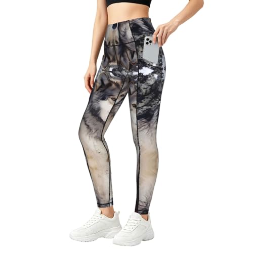 Leggings elásticos suaves de cintura alta Two Wolves con bolsillos para gimnasio