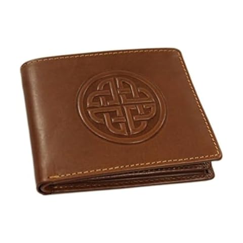 Biddy Murphy Irish Leather Wallet Celtic Knot Brown Made in Ireland Cover