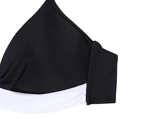 Eledobby Biquíni Feminino Patchwork Cabresto Sexy Biquíni de Cintura Baixa Maiô de Praia Cross Maiô